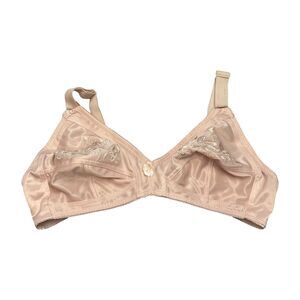 Wei Nong Hao Bra Women's 42C Rose Pink Nylon Stretch Adjustable Strap Wireless